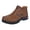 Brown, variant on Men's Slip on Business Casual Shoes Wide Toe Box Orthopedic Ankle Boots Non Slip Walking Sneakers with Arch Support Black Size 9