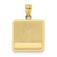 thumbnail image 3 of FB Jewels 14k Gold Polished & Textured Pup & Me Square Pendant, 3 of 4