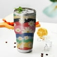 thumbnail image 3 of 30oz Pioneer Flower Floral Print Pattern Tumblers Stainless Steel Tumbler with Lid and Straw,Vacuum Insulated Double Wall Travel Tumbler Cups Mug with Cleaning Brush for Coffee,Tea, 3 of 7