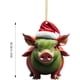 thumbnail image 3 of Adornos navideños, adornos navideños, regalos navideños. Colgante navideño de acrílico con forma de cerdo, coche plano, adorno para árbol de Navidad, uso doméstico., 3 of 3