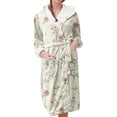 thumbnail image 1 of Jindong Robes en Peluche pour Femmes Robe en Polaire Longue Chaude Peignoir de Bain Veste de Détente Imprimée Robe de Confort Robes pour Femmes, 1 of 5
