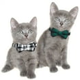 thumbnail image 4 of Paquete de 2 collares para gatos con pajarita y campana, collar para gatitos separador personalizado, 4 of 5