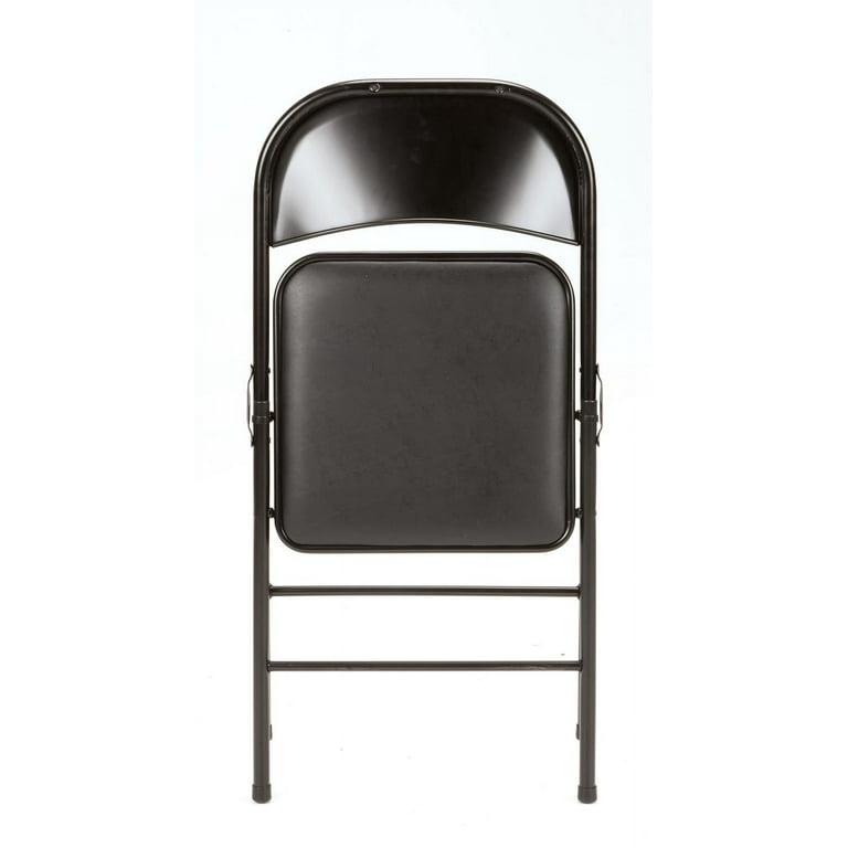 Black metal folding chairs walmart sales