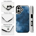 thumbnail image 3 of Compatible with iPhone 11 12 13 mini 14 15 16 Pro Max Plus Wallet Case with Card Holder, PU Leather Kickstand Card Slots Case ( Tie-Dye Blue, iPhone 16 Pro), 3 of 7