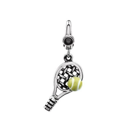 - Sterling Silver Tennis Ball & Racket Charm