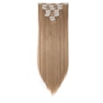 thumbnail image 5 of MY-LADY 23Inch 8PCS Clip in Synthetic Hair Extensions Full Head Long Straight Clip Hairpiece for Women Girls Light Chestnut Brown Black, 5 of 8