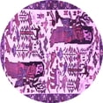 thumbnail image 1 of Ahgly Company Indoor Round Animal Purple Traditional Area Rugs, 7' Round, 1 of 4