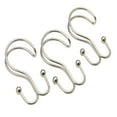 Double Shower Curtain Hook in Brushed Nickel