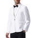 thumbnail image 4 of CHAQUETA DE TRAJE DE NEGOCIO SÓLIDA PARA HOMBRES CON SOLAPA NOTCH Y UN BOTÓN S BLANCA, 4 of 5