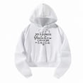 thumbnail image 1 of Sudadera con capucha con cordón para mujer, sudadera con capucha, ajuste holgado, estampado M, 1 of 8