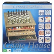 Angle View: Wood Game House with 10 Games
