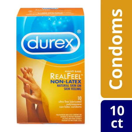 Durex Avanti Bare Ultra-Fine Lubricated Polyisoprene Non-Latex Condoms - 10 (Best Condoms That Feel Like Nothing)
