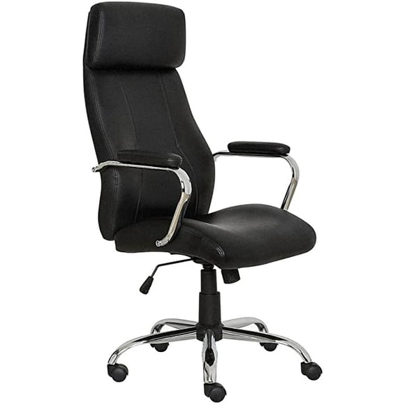 Silla ejecutiva de Oficina de Piel PU Grupo Microtec Star500b Respaldo Alto Estilo Moderno Negra