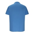 thumbnail image 5 of YYDGH Men's Muscle V Neck Polo Shirts Slim Fit Short Sleeve Cotton Golf T-Shirts Ribbed Knit Soft Tees Blue S, 5 of 8
