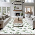 thumbnail image 3 of Green Hummingbird Large Area Rugs 6x9 ft Watercolor Summer Animal Garden Flower Leaf Washable Rug Non Slip Indoor Carpet Absorbent Floor Mat for Living Room Bedroom Dining Room, 3 of 9