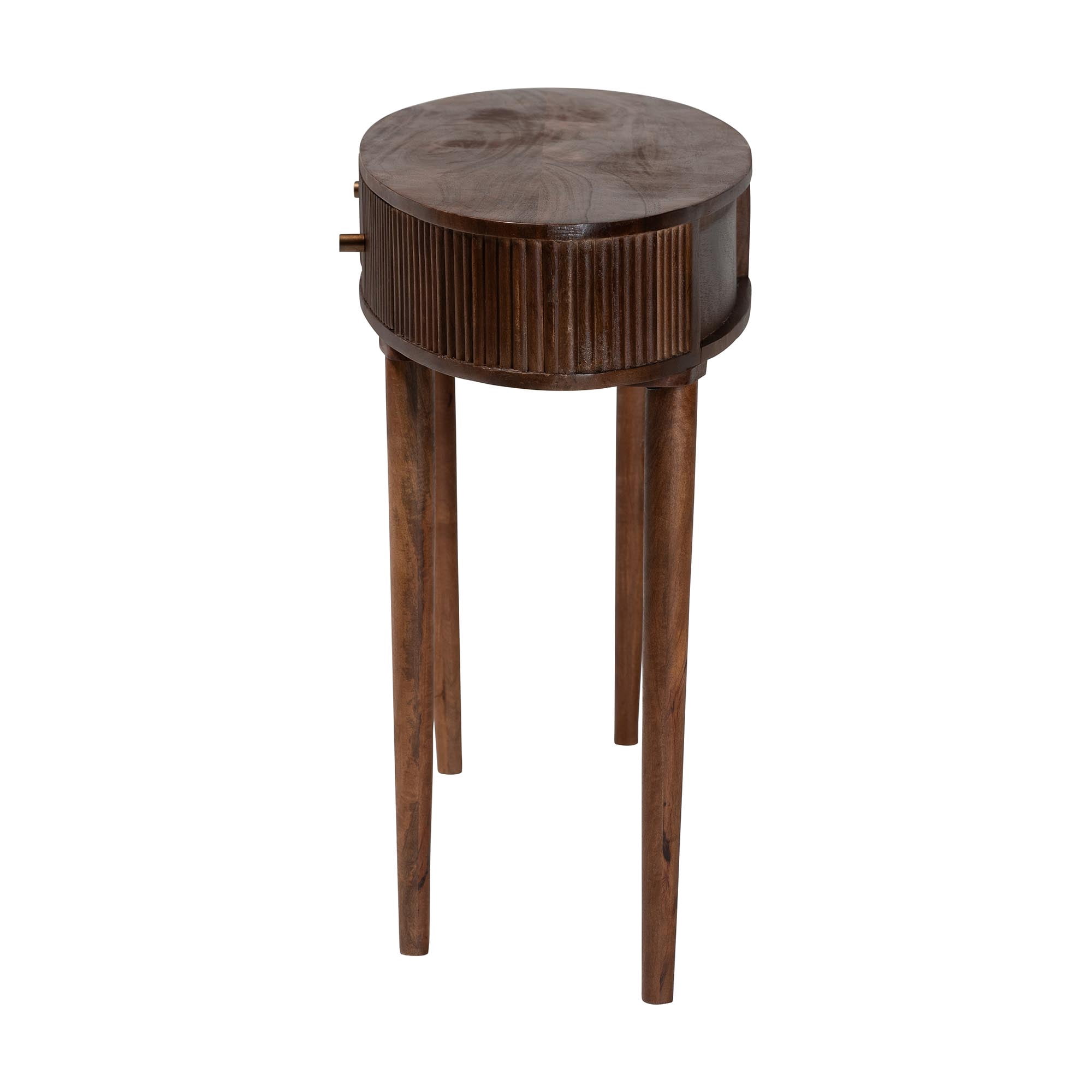 Baxton Studio Linore Rustic Console Table, Walnut Brown