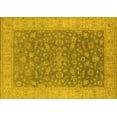 thumbnail image 1 of Ahgly Company Machine Washable Indoor Rectangle Oriental Yellow Traditional Area Rugs, 4' x 6', 1 of 4