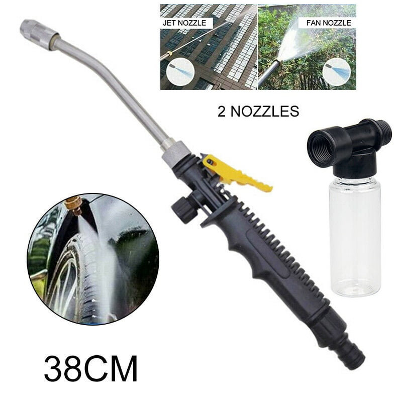 2 in 1 High Pressure Power Car Water Washer Wand w/ Bottle Nozzle Spray Gun Hose 
