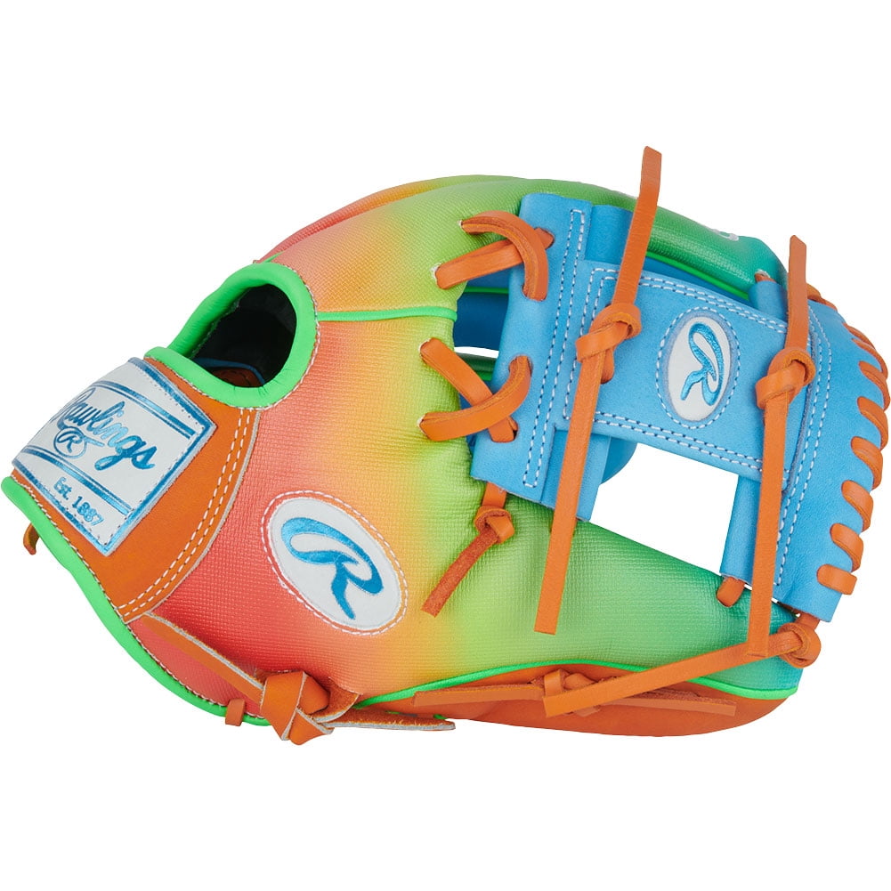 Rawlings LE Heart of the Hide Fun Burst 11.5" Baseball Glove (PROR204 2CBO) Blue/Green 11.5