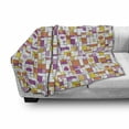 thumbnail image 3 of Geometric Soft Flannel Fleece Throw Blanket, Repeating Abstract Pattern with Mosaic Rectangles and Rounds Contemporary Art, Cozy Plush for Indoor and Outdoor Use, 60" x 80", Multicolor, by Ambesonne, 3 of 6