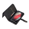thumbnail image 5 of Compatible with Samsung Galaxy S21 Ultra Wallet Case, Premium PU Leather Zipper Flip Folio Wallet with Detachable Long and Short Strap Magnetic Protective Case for Samsung Galaxy S21 Ultra, Black, 5 of 11