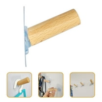 ULTNICE Punch- Coat Hooks 4pcs Decorative Wall Hooks Wood Hat Hangers For Baseball Caps Versatile