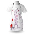 thumbnail image 3 of Eiffel Tower Apron Autumn Romantic Paris Historical Valentine's Day Umbrellas Doodle, Unisex Kitchen Bib Apron with Adjustable Neck for Cooking Baking Gardening, Lilac Red Pale Blue, by Ambesonne, 3 of 3