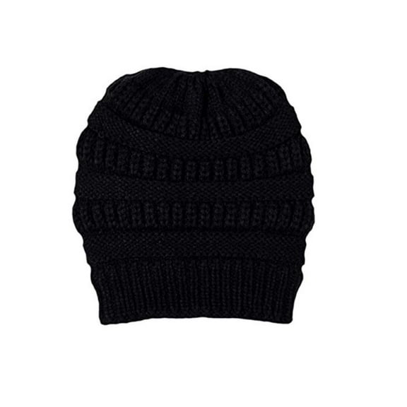 Urban-Peacock LOF Cable Knit Beanie Winter Hat with Warm Fleece Lining - Black for Men or Women