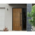 thumbnail image 4 of Front Exterior Prehung Steel Door / Deux 6683 Natural Oak / Side Exterior Window Sidelite / Entry Metal Modern Painted W36+16" x H80" Left hand Inswing, 4 of 6