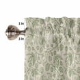 thumbnail image 5 of Bedroom Curtains 63 Inches length, Sage Green Flowers Window Treatment Curtain Drapes, Rustic Pastoral Botanical Floral Leaf Rod Pocket Curtain Panels for Living Room Kitchen, 42"x63", 2 Panels, 5 of 7