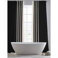 thumbnail image 6 of Black Beige Striped Semi Sheer Curtains 108 Inch Length 2 Panels Set, Modern Farmhouse Retro Lines Sheer Kitchen Curtain Privacy Voile Window Curtain for Living Room Bedroom Rod Pocket Drapes, 6 of 7