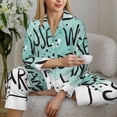 thumbnail image 6 of Honeii Not All Who Wander Are Lost1 print Women's Pajama Sets Long Sleeve Button Down Sleepwear Nightwear Soft Pjs Lounge Sets-X-Large, 6 of 7