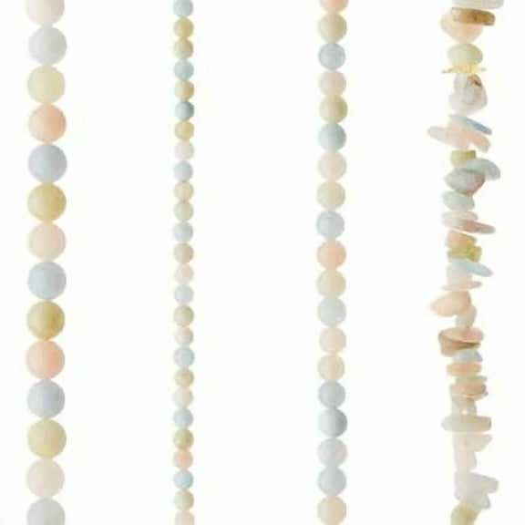 6 Pack: Multicolor Quartz Round & Chip Beads by Bead Landing