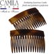 thumbnail image 5 of Camila Paris CP2942 - Peine lateral para el pelo franc&eacute;s, carcasa de tortuga peque&ntilde;a de 3 pulgadas, peines flexibles y duraderos para el pelo de celulosa, clips de pelo para muje, 5 of 8