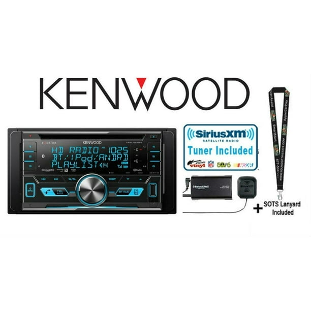 Kenwood Excelon DPX793BH with SiriusXM SXV300KV1 In Dash Double Din CD