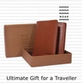 thumbnail image 5 of MAISON DE NOAH Mens Soft Grain Leather Trifold Wallet with RFID Blocking and Multicard Pockets & ID Window - Milk Brown, 5 of 6