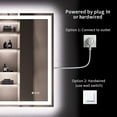 thumbnail image 2 of 36x36 Inch IP54 Waterproof Bathroom Vanity Mirror - Anti-Fog LED, Front/Backlit, Touch Control, High Lumen LED with CRI 95 Mirror, Infinitely Dimmable, 2 of 8