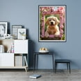 thumbnail image 7 of Diamond Art Kit for Adults, Golden Puppy Blossoms Frame Diamond Painting for Adults Beginners, 5D DIY Diamond Art Painting Kits, Colorful Diamond Painting Craft for Home Decor 12x16, 7 of 7