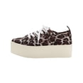 thumbnail image 5 of AQUA Womens Gray Animal Print Pull Tab Comfort Piper Round Toe Platform Lace-Up Athletic Sneakers 6 M, 5 of 5