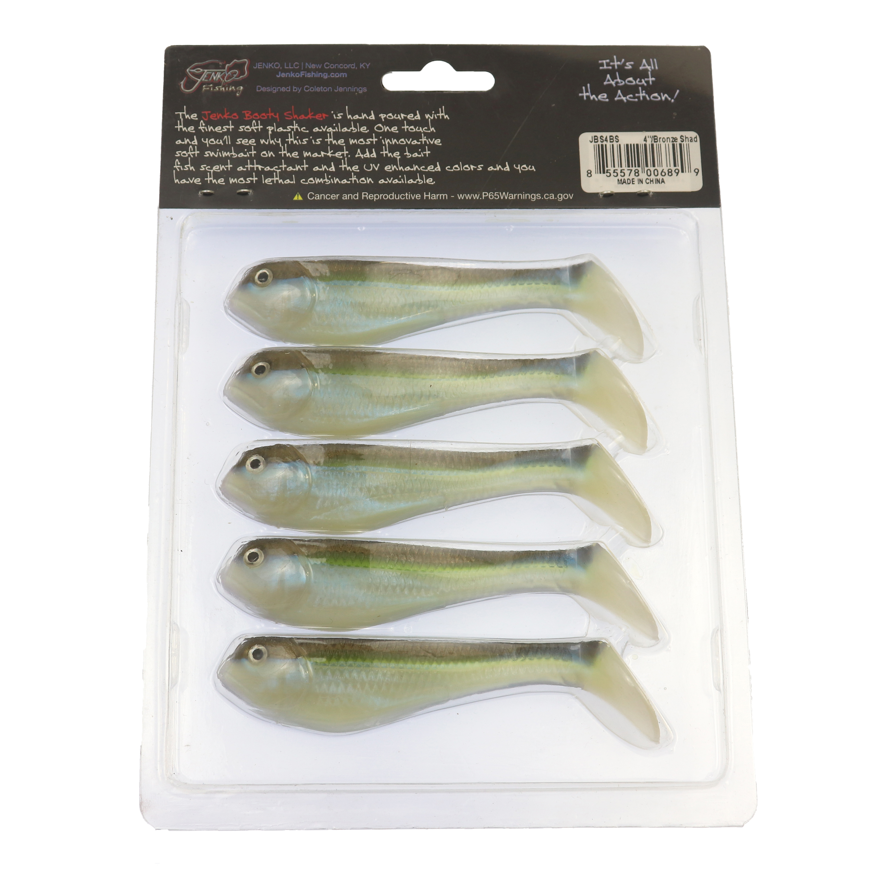 Jenko Booty Shaker SB 4.0 Bronze Shad Soft Plastic Fishing Lure