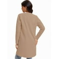 thumbnail image 6 of Women's Open Front Coatigan Sweater Long Sleeve Casual Knit Lapel Cardigan Coat with Pockets, 6 of 7