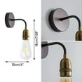 thumbnail image 3 of FSLiving Minimalist Industrial Design Metal Wall Sconce 5.9Ft Plug in Button Cord E26 Base Wall Lighting for Restaurant Bay-Window Bedsides Loft Bar Cabinet Bedroom,Bulb Not Included - 2 Pack, 3 of 6