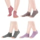 thumbnail image 2 of 4 pares de calcetines de yoga para mujer, sin dedos, antideslizantes, con suela de silicona, para yoga, pilates, barra, bikram, ballet y danza (colores variados), 2 of 7