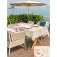 thumbnail image 4 of Outdoor Tablecloth with Umbrella Hole and Zipper, Pink Santa Christmas Rectangle Table Cloth 60x84 Inch Waterproof Tablecloth, Xmas Snowflake Winter Rustic Picnic Table Cover for Patio Camping, 4 of 7