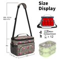 thumbnail image 6 of Lunch Box Pioneer Flower Floral Print Pattern Insulated Lunch Bag for Women Men,Medium Leakproof Lunchbox Cooler Bag Adjustable Strap,10 X 6.7 X 8 Inches, 6 of 6
