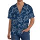 thumbnail image 1 of Balery Sea Turtle Camisa Casual de Manga Corta con Botones para Hombre, Texturizada, Estilo Cubano, para Playa, Verano-XX-Large, 1 of 5