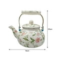 thumbnail image 2 of Vintage Floral Enamel Tea Kettle, 2.5L Whistling Teapot with Handle for Stovetop Brewing, 2 of 9