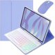 thumbnail image 1 of Funda con Teclado Retroiluminado Morado y Blanco con Mouse para iPad 10.2"/10.5", 1 of 7