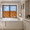 thumbnail image 5 of Sheer Curtains 54 inches Long, Halloween Horror Decor Ghost Face Orange Pattern Light Filtering Sheer Window Curtains Rod Pocket Voile Drapes for Bedroom Living Room, 52"W x 54"L 2 Panels, 5 of 7