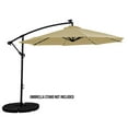 thumbnail image 1 of Sun-Ray 10' Offset Solar Lighted Umbrella with Cross Base - Taupe, 1 of 1